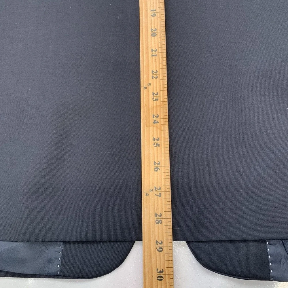 Tommy Hilfiger Sport Coat Men 44 Short Navy‎ Blue Wool Lined Jacket  Travel Flaw